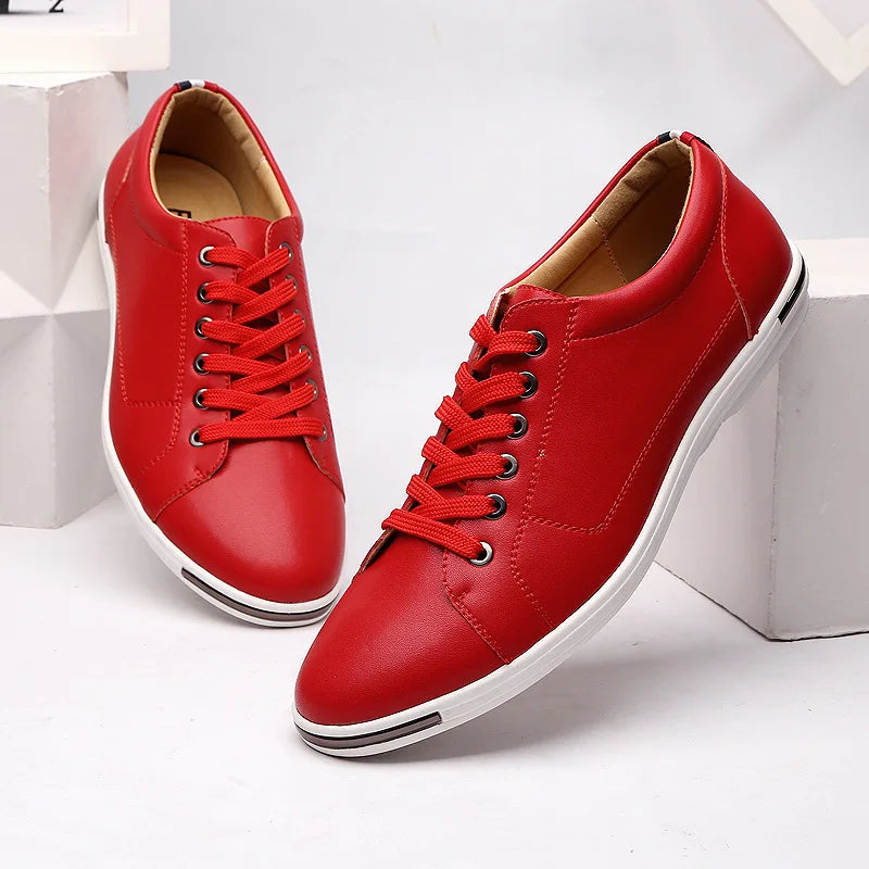 Leather Low-Top Sneakers – Men's Casual Dress Shoes | Verano — Hopeforwho (view 4)