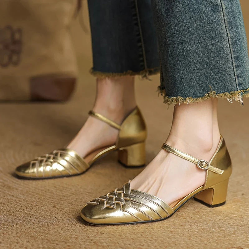 Avora Genuine Leather Heels — Hopeforwho (view 9)