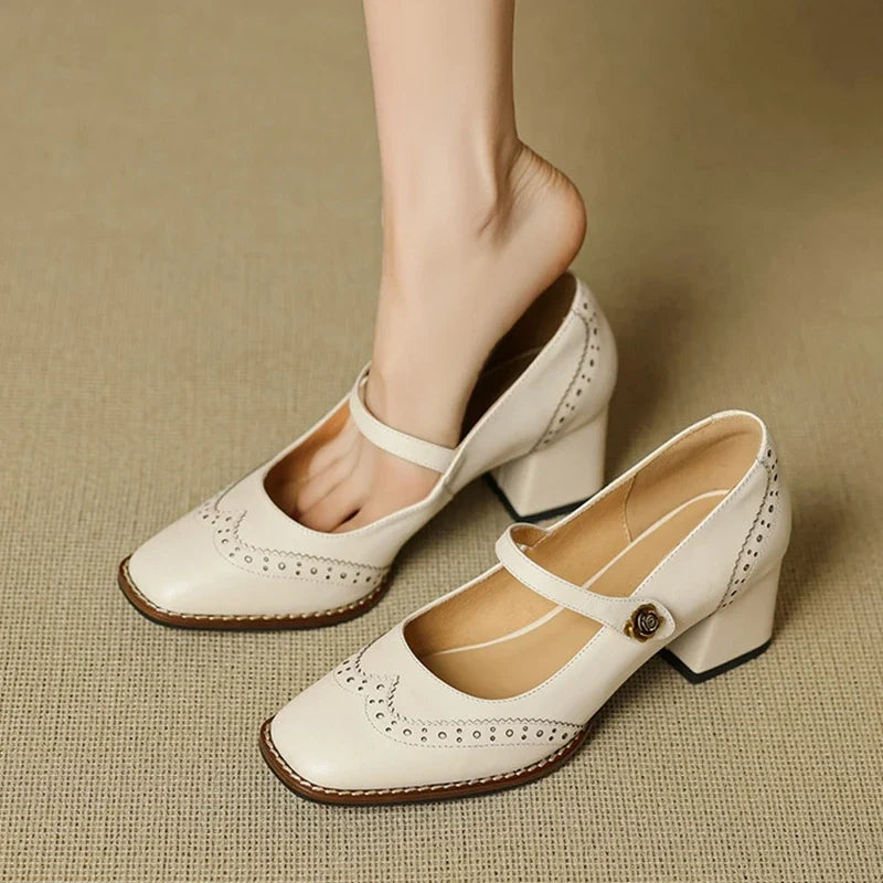 Messina Leather Heels — Hopeforwho