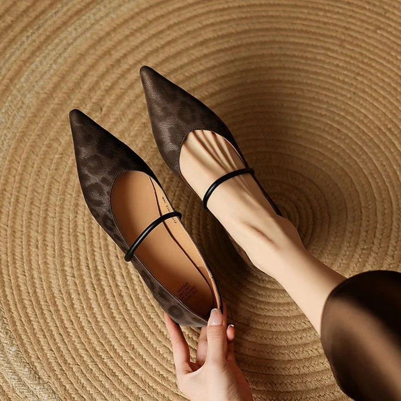 Calista Leather Flats — Hopeforwho (view 6)