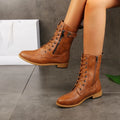 Brandy Leather Boots — Hopeforwho (view 2)