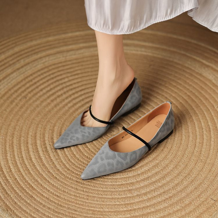 Calista Leather Flats — Hopeforwho (view 2)