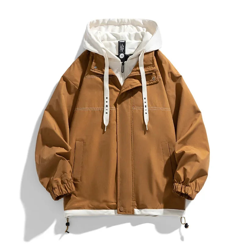 Layered Hooded Jacket – Relaxed Fit For Men | Camden — Hopeforwho (view 3)