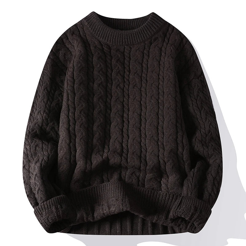 Cable Knit Sweater – Men's Wool Blend Pullover | Arden — Hopeforwho (view 4)