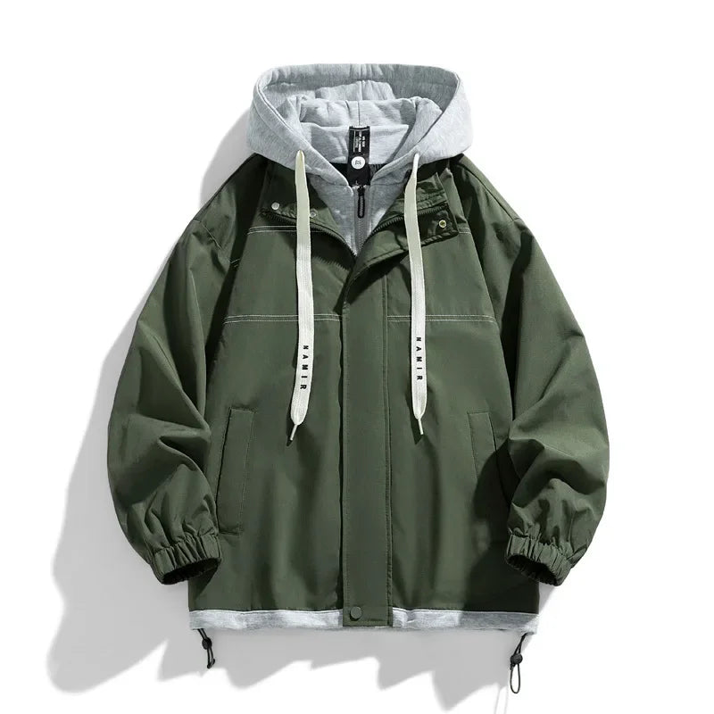 Layered Hooded Jacket – Relaxed Fit For Men | Camden — Hopeforwho (view 5)