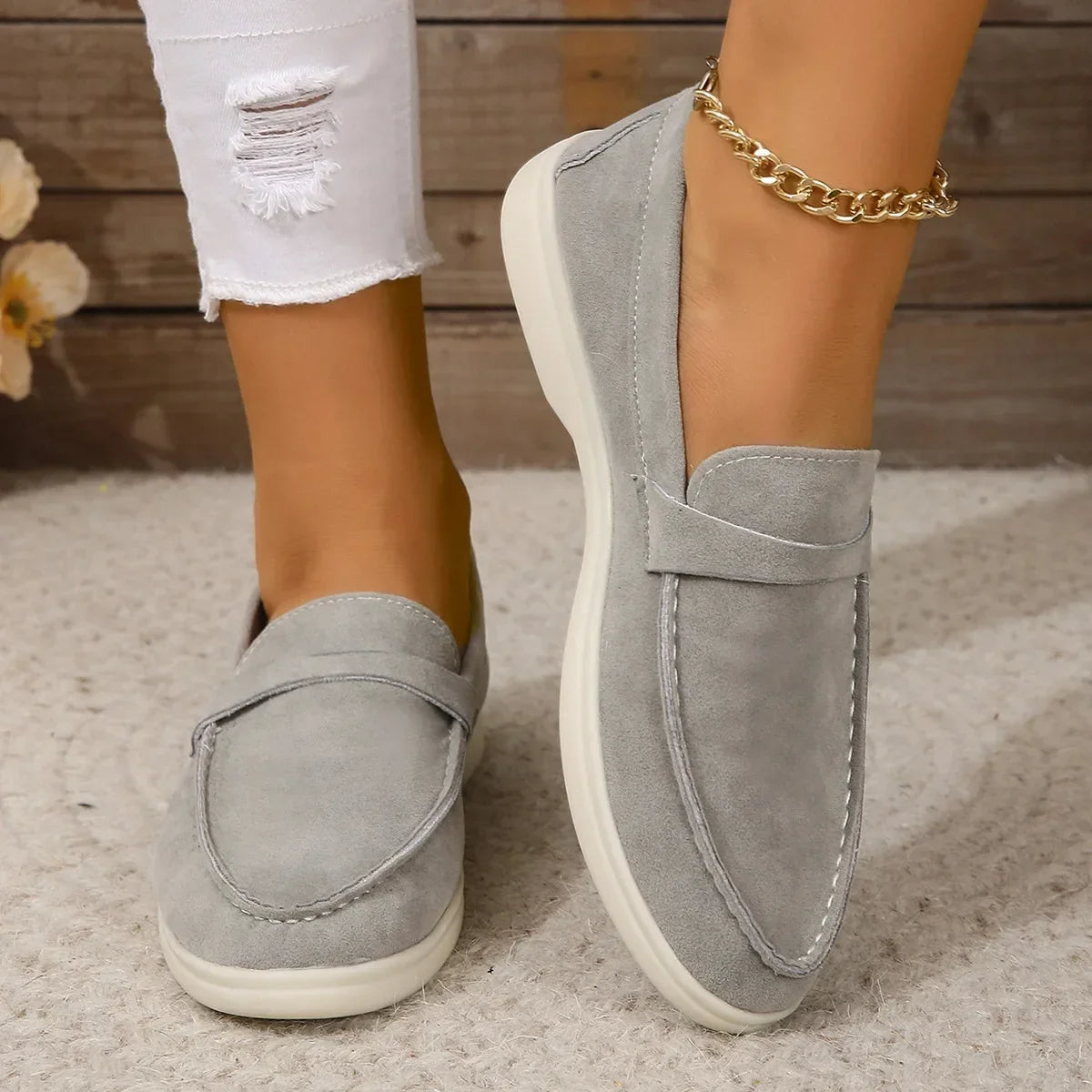 Sienna Suede Loafers — Hopeforwho (view 2)