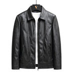Vintage Leather Zip-Up Jacket – Men's Relaxed Fit | Verano — Hopeforwho (view 4)