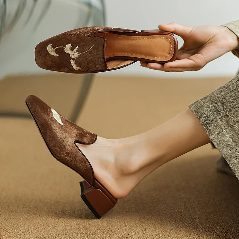 Florina Velvet Mules — Hopeforwho (view 2)