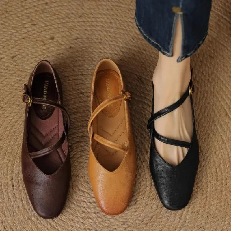 Elora Leather Flats — Hopeforwho (view 9)