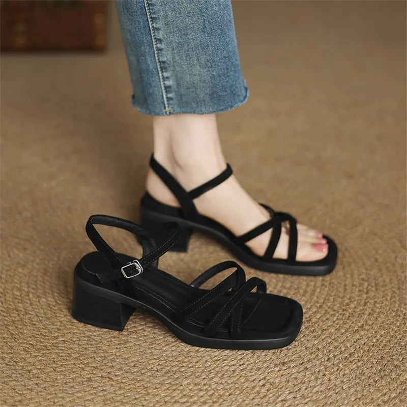 Delainey Leather Sandals — Hopeforwho (view 9)