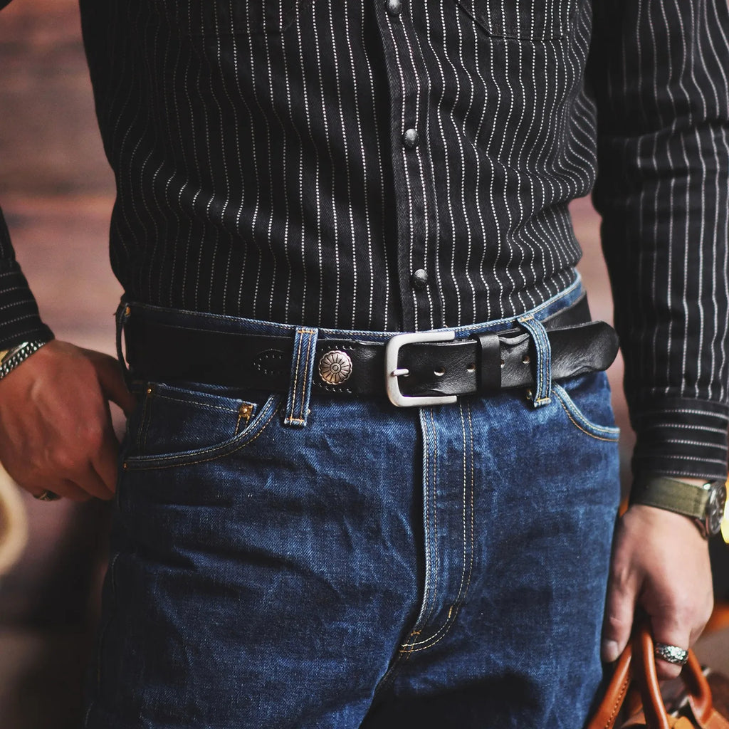 Frontier Cowhide Belt — Hopeforwho (view 8)