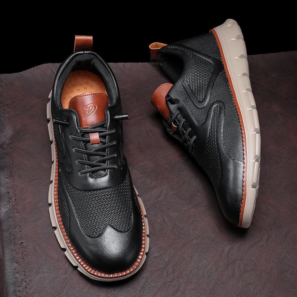 Crest Leather Sneakers — Hopeforwho (view 3)