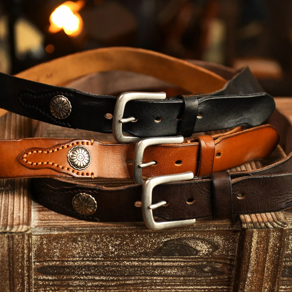 Frontier Cowhide Belt — Hopeforwho