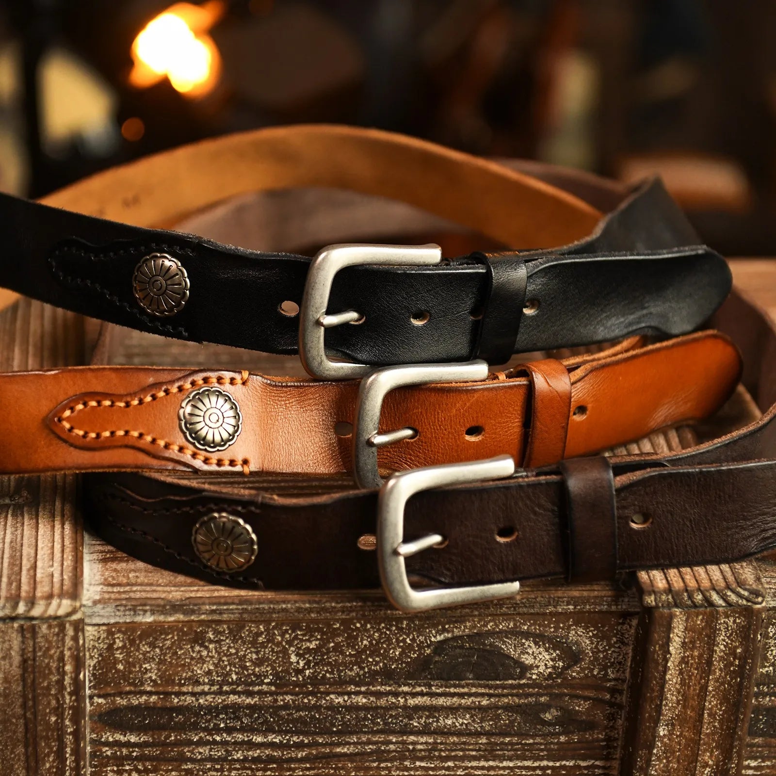 Frontier Cowhide Belt — Hopeforwho