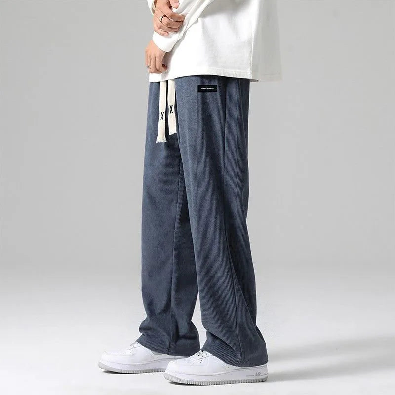 Corduroy Drawstring Sweatpants – Relaxed Fit for Men | Harrison — Hopeforwho (view 2)
