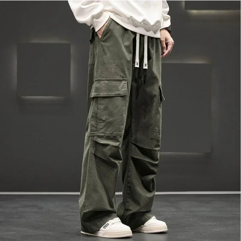Cargo Pants Wide-Leg – Men's Relaxed Fit Streetwear | Langston — Hopeforwho (view 2)