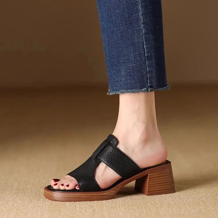 Alessia Leather Sandals — Hopeforwho (view 2)