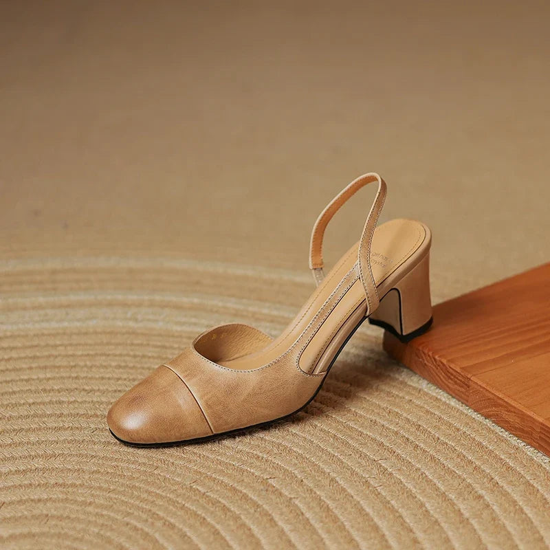 Viviana Leather Heels — Hopeforwho (view 5)