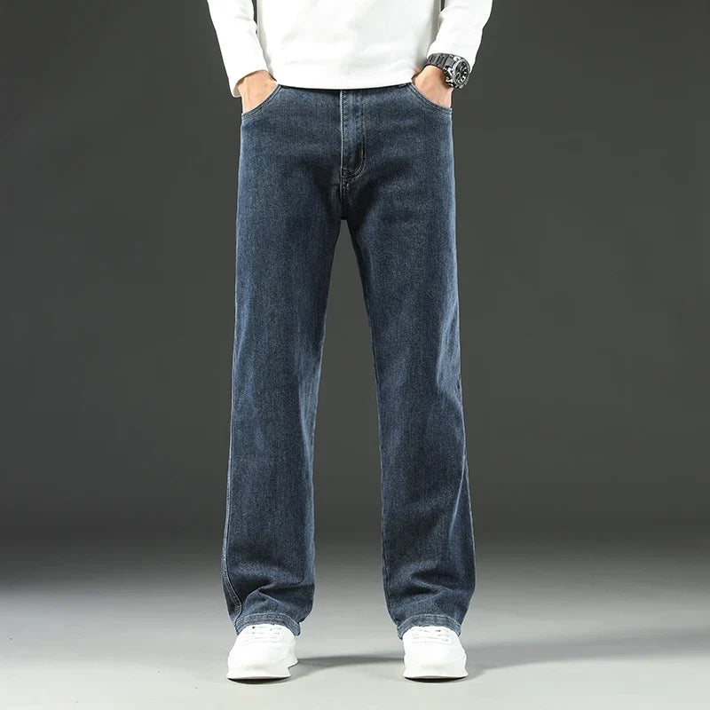 Stretch Straight Leg Jeans – Men's Dark Wash Denim | Arden — Hopeforwho (view 2)