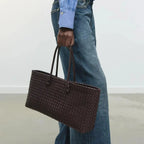 Daria Woven Leather Handbag — Hopeforwho (view 5)