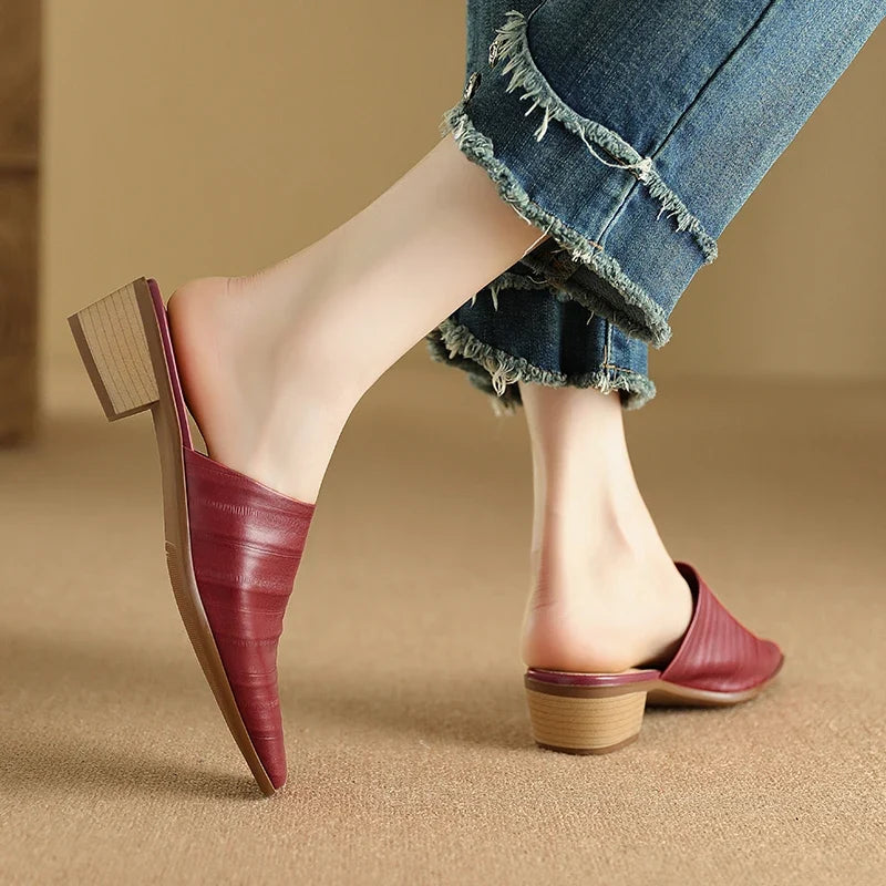 Sorrento Genuine Leather Mules — Hopeforwho (view 3)