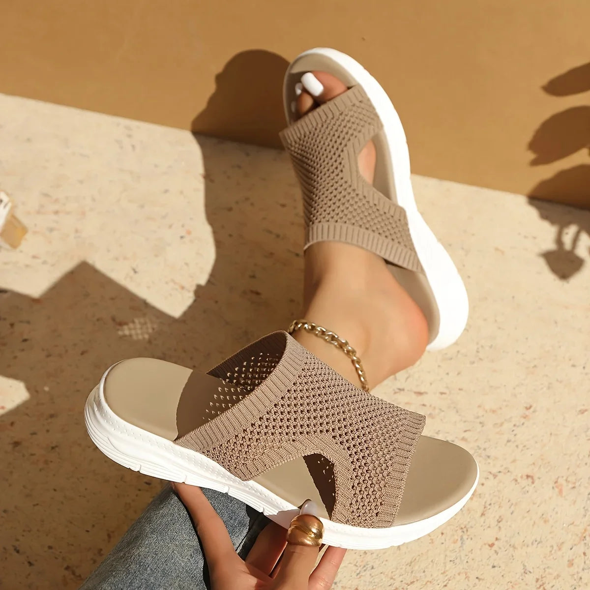 Positano Orthopedic Knit Sandals — Hopeforwho (view 2)