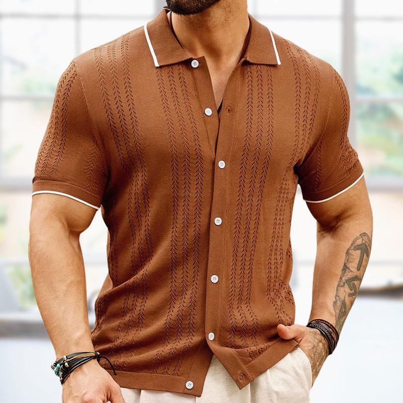 Jacquard Knit Shirt — Hopeforwho (view 3)