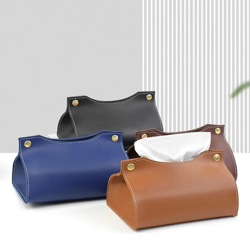 Luxe Leather Tissue Box Cover — Hopeforwho (view 3)