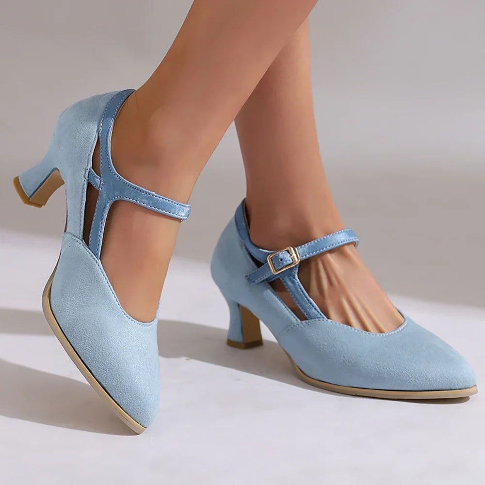 Eleanor Suede Heels — Hopeforwho (view 10)