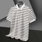 Broughton Striped Cotton Polo — Hopeforwho (view 5)