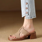 Alessia Leather Sandals — Hopeforwho (view 6)