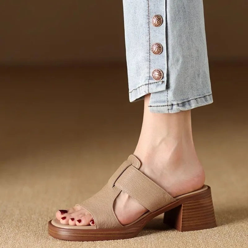 Alessia Leather Sandals — Hopeforwho (view 6)