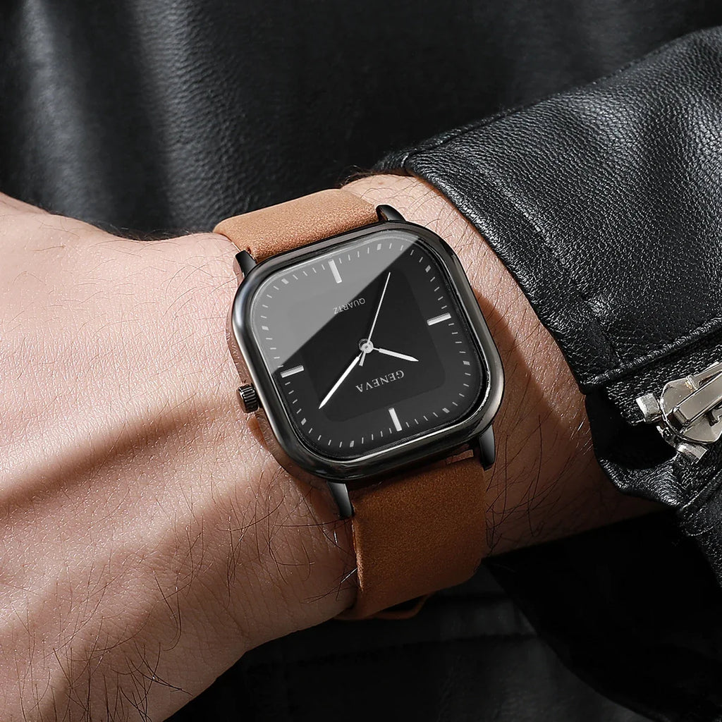 Geneva Square Dial Watch — Hopeforwho