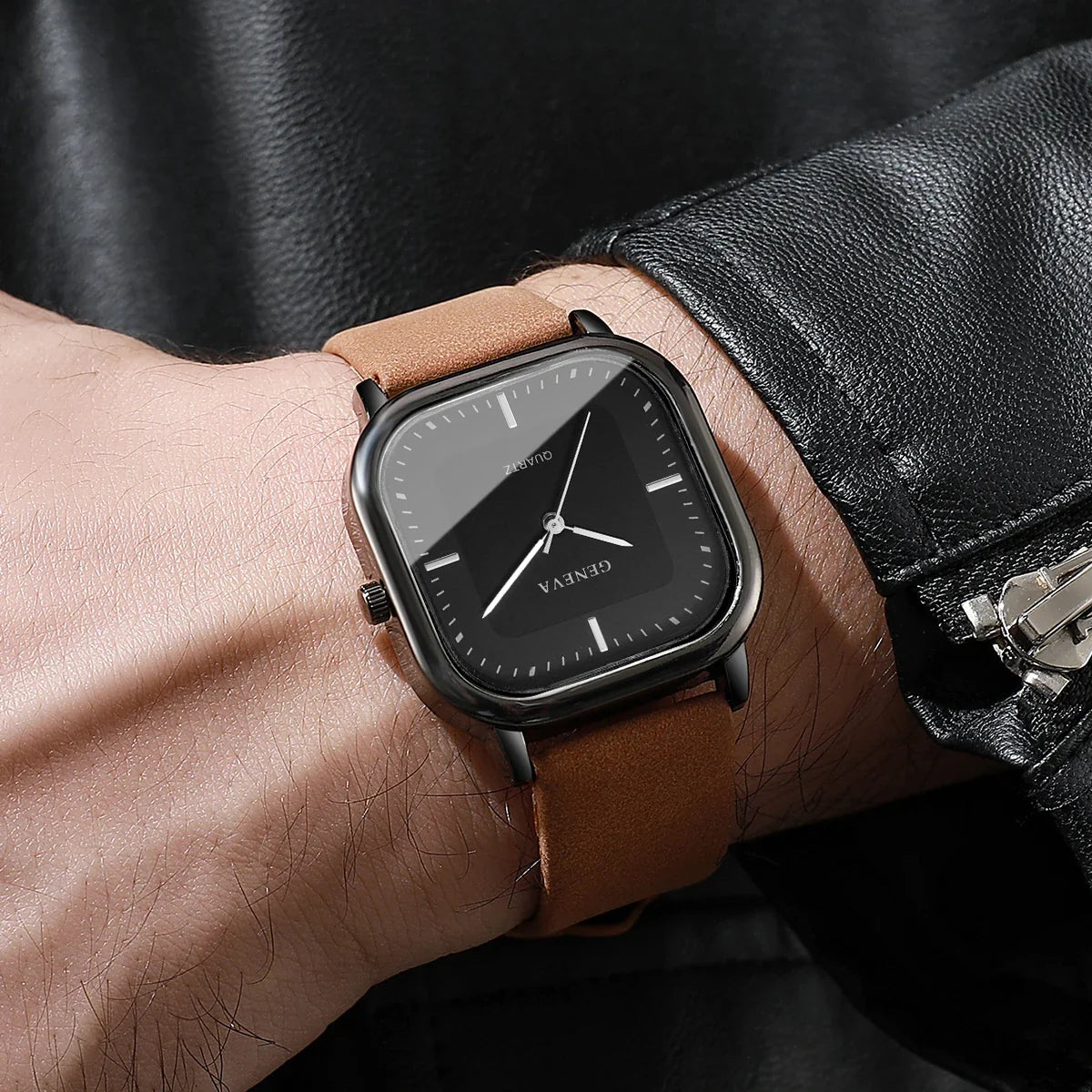 Geneva Square Dial Watch — Hopeforwho