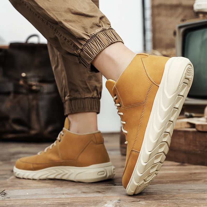 Expedition High-Top Leather Sneakers — Hopeforwho (view 9)