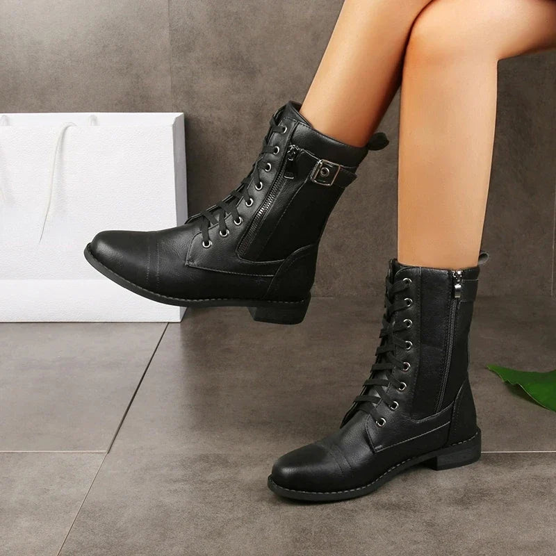 Brandy Leather Boots — Hopeforwho (view 4)
