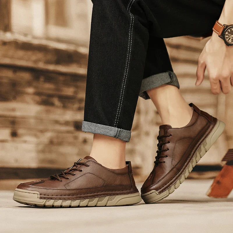 Frontier Leather Sneakers — Hopeforwho (view 5)