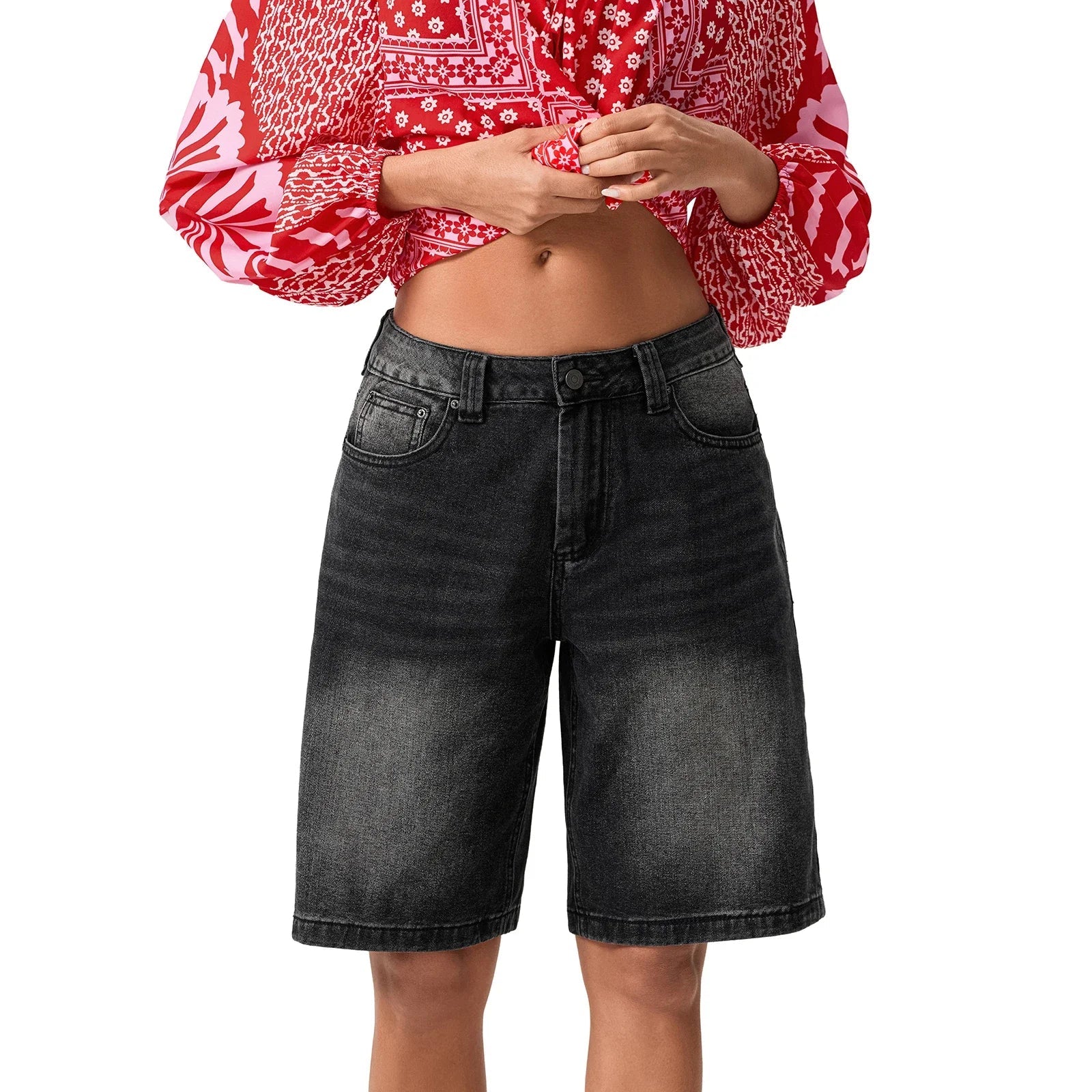 90's Low Rise Jean Shorts — Hopeforwho (view 5)