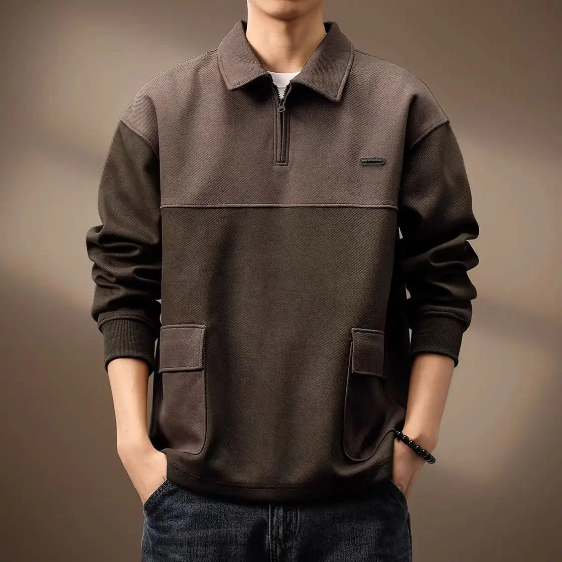 Arlo Prime Long-Sleeve Polo Shirt — Hopeforwho (view 4)