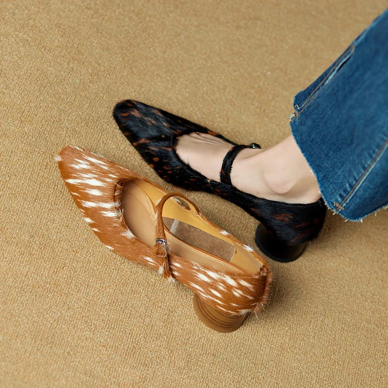 Luna Faux Fur Heels — Hopeforwho (view 7)