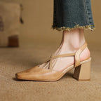 Blaire Leather Heels — Hopeforwho