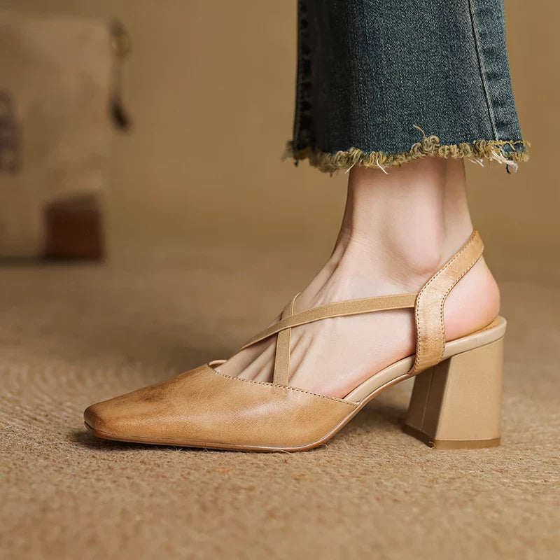 Blaire Leather Heels — Hopeforwho
