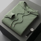 Men's Cashmere Drawstring Hoodie | Savoni — Hopeforwho (view 8)