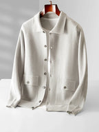 Merino Wool Polo Cardigan – Men's Button Sweater | Savonti — Hopeforwho