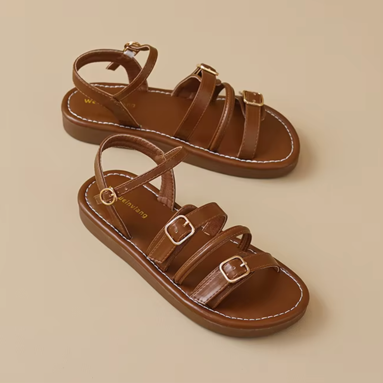 Luretta Leather Sandals — Hopeforwho (view 7)
