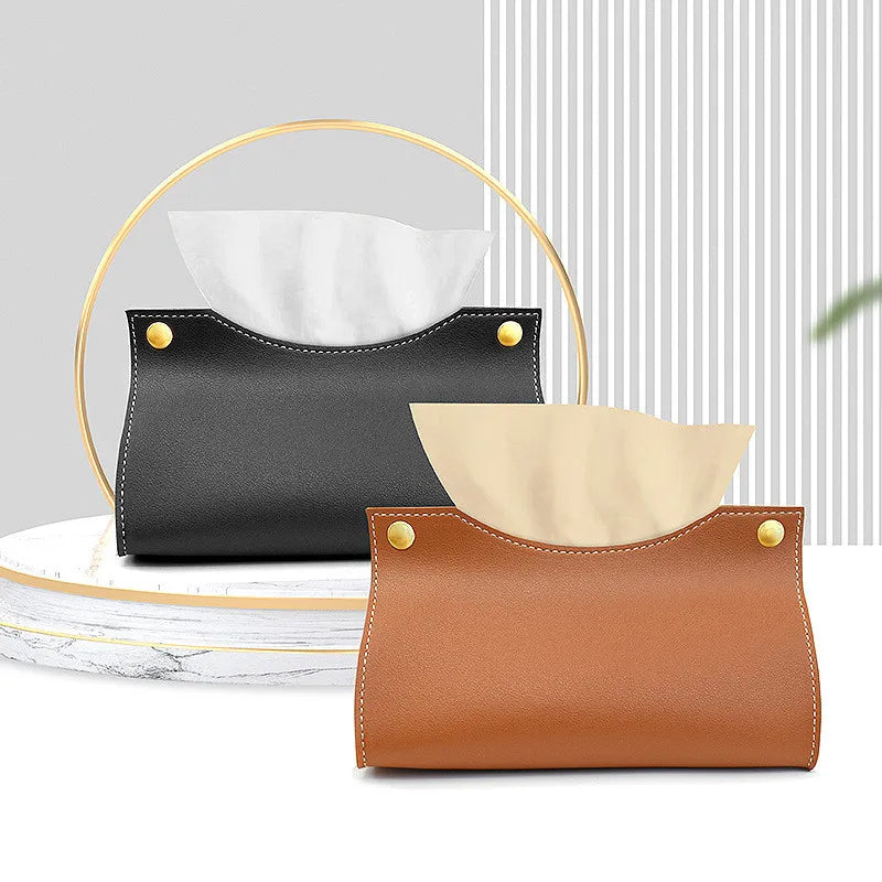 Luxe Leather Tissue Box Cover — Hopeforwho