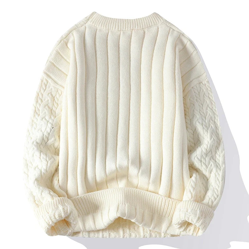 Cable Knit Sweater – Men's Wool Blend Pullover | Arden — Hopeforwho (view 2)