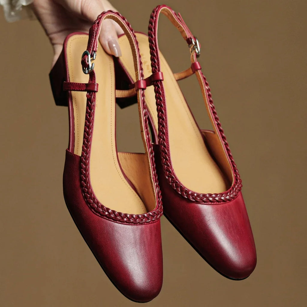 Soravina Leather Heels — Hopeforwho (view 4)