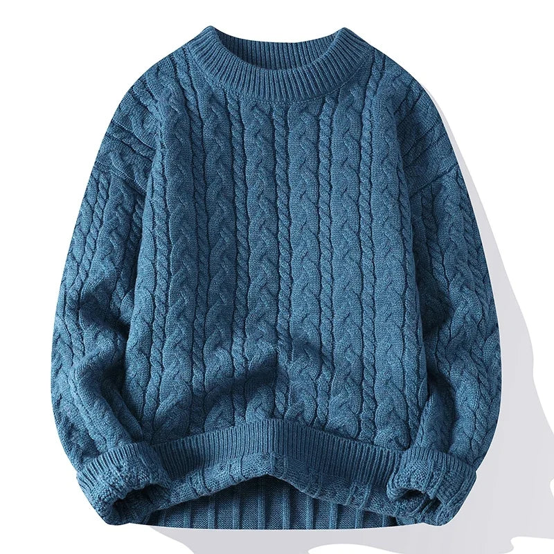 Cable Knit Sweater – Men's Wool Blend Pullover | Arden — Hopeforwho (view 5)