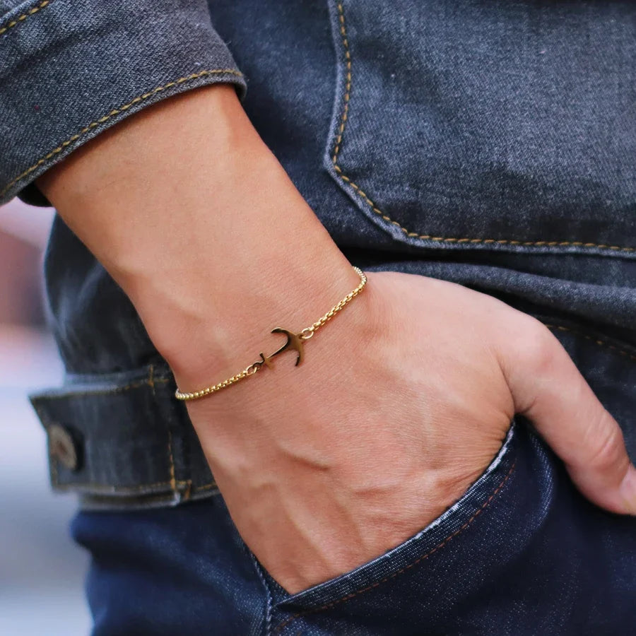 Cervo Steel Anchor Bracelet — Hopeforwho (view 3)